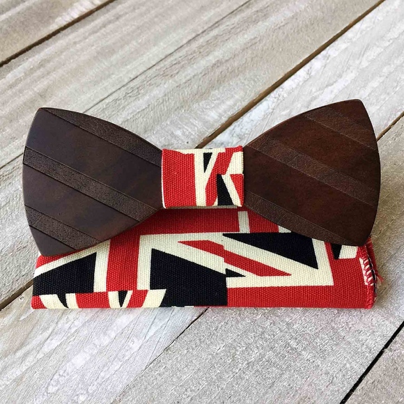 Men's Wooden Bow Tie - Picture 3 of 6